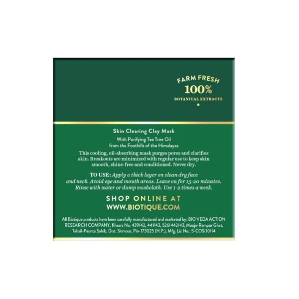 Biotique Tea Tree Skin Clearing Clay Mask 70gm