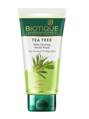 Biotique Tea Tree Skin Clearing Facial Wash 150ml for normal to oily skin with botanical extracts