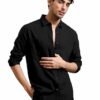 black men’s khaadi cotton long sleeves casual shirt