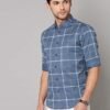 Men’s Checkered Slim Fit Cotton Casual Shirt