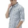 men’s cotton slim fit checkered full sleeves shirt