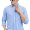 men’s casual printed striped stylish formal shirt