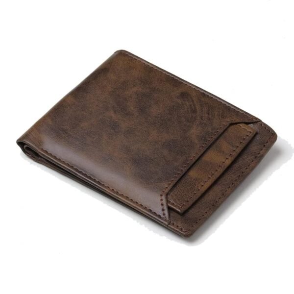 men’s wallet dark brown slim fold