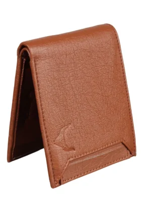 Men’s Brown PU Leather Wallet | Slim Bifold Wallet for Daily Use