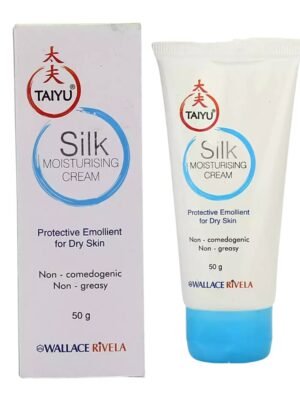 Taiyu Silk Moisturising Cream for Dry Skin Taiyu Silk Moisturising Cream 50g tube and box for dry skin on white background