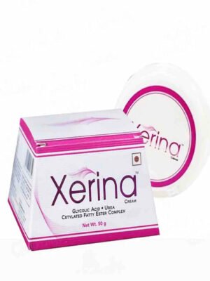 Xerina Cream 50gm Glycolic Acid Urea Foot Care Cream Xerina cream 50gm with glycolic acid and urea for dry rough cracked feet skin care treatment