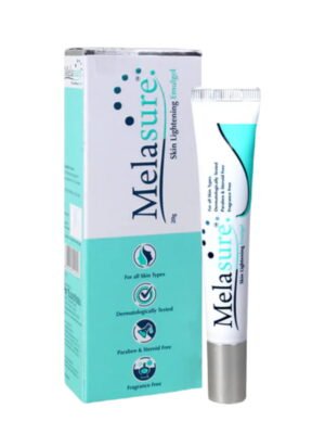 Melasure Skin Lightening Emulgel 20gm tube on white background